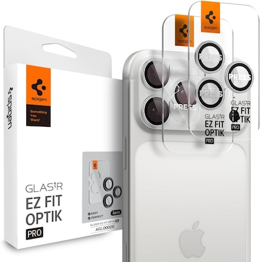 Spigen GLAStR EZ-Fit Optik Pro for iPhone 17 PRO   iPhone 17 Pro MAX Camera Lens Protector [2 Pack] - Silver