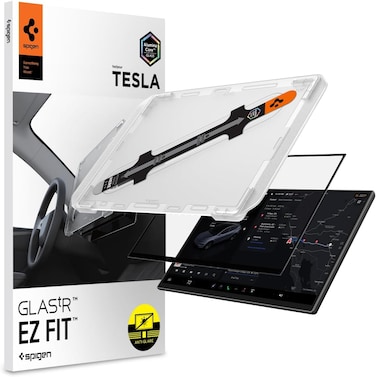 Spigen Tempered Glass Screen Protector [GLAStR EZ FIT] for 16" Tesla Model Y Standard/Premium (2026), Model Y Performance (2026/25) [16 inch Dashboard Touchscreen] - Matte/Anti Glare/Anti Finger Print
