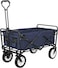 Egardenkart Heavy-duty Wagon Trolley Cart - Foldable Trolley for Shopping, Camping, Beach, Picnic   Shopping Trolley with Adjustable Handle and 360&deg; Wheels   Multipurpose Camping trolley (Navy Blue)