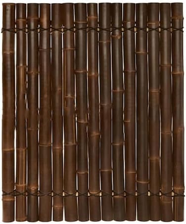 Egardenkart&reg; Premium Half Split Bamboo Panel Fence - Dark and Sustainable Outdoor Privacy Screen (H120xL100, Dark)
