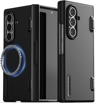 VRS Design Terra Guard Modern Halo for Samsung Galaxy Z Fold 7 case [MagSafe compatible] cover (2025) with [Hinge Protection] - Black