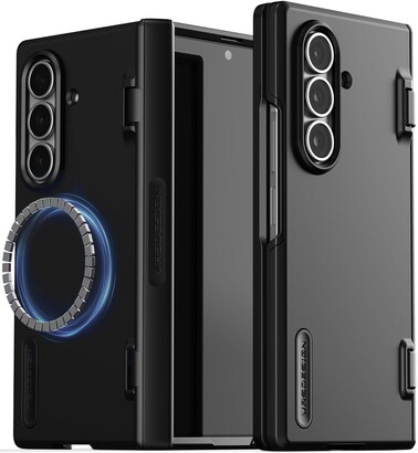 VRS Design Terra Guard Modern Halo for Samsung Galaxy Z Fold 7 case [MagSafe compatible] cover (2025) with [Hinge Protection] - Black