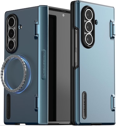VRS Design Terra Guard Modern Halo for Samsung Galaxy Z Fold 7 case [MagSafe compatible] cover (2025) with [Hinge Protection] - Ice Blue