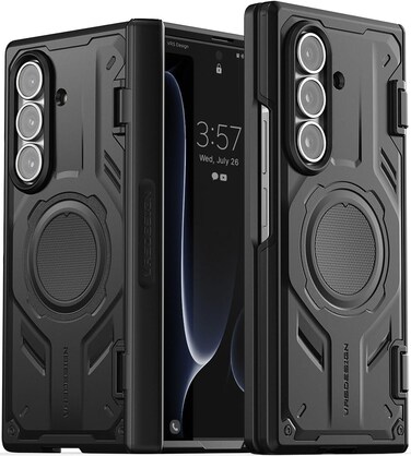 VRS Design Terra Guard Active for Samsung Galaxy Z Fold 7 case [MagSafe compatible] cover (2025) with [Hinge Protection] - Black