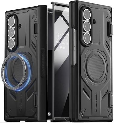 VRS Design Terra Guard Active 360 for Samsung Galaxy Z Fold 7 case cover [MagSafe compatible] with [Built in Screen Protector] and Hinge Protection - Black