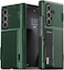 VRS Design Terra Guard Modern GO for Samsung Galaxy Z Fold 7 case cover wallet (2025) with [2 Card Holder] compartment &amp; [Hinge Protection] - Metallic Green