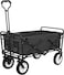Egardenkart Heavy-duty Wagon Trolley Cart - Foldable Trolley for Shopping, Camping, Beach, Picnic   Shopping Trolley with Adjustable Handle and 360&deg; Wheels   Multipurpose Camping trolley (Black)