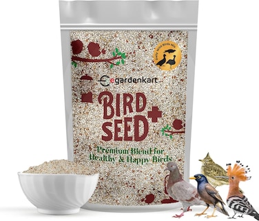 Egardenkart® Bird Food Daily Budget-Friendly - 1 Kg, Bird Seed   Wild Bird Feed for all Types of Wild Birds   Birds Food for Small Birds Dove Pigeon Myna Lark Bulbul Sparrow Hoopoe Seed Mix (1)