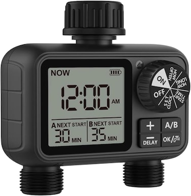 Egardenkart, Water Timer for Garden - Garden Irrigation Timer for Automatic Irrigation System   Multifunctional, Automatic Watering Timer with Intelligent Technology   Garden Water Timer (2 Outlet)