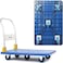 Ahlatech 600kg Platform Trolley with 360 Degree Swivel Wheels, Portable Household Small Trailer Cart, Heavy Duty Truck for Loading and Moving, Soundless Wheels, Blue (600 kg Capacity)