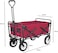 Egardenkart Heavy-duty Wagon Trolley Cart - Foldable Trolley for Shopping, Camping, Beach, Picnic   Shopping Trolley with Adjustable Handle and 360° Wheels   Multipurpose Camping trolley (Red)