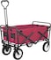 Egardenkart Heavy-duty Wagon Trolley Cart - Foldable Trolley for Shopping, Camping, Beach, Picnic   Shopping Trolley with Adjustable Handle and 360° Wheels   Multipurpose Camping trolley (Red)