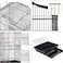 Egardenkart 41-Inch Open Top Medium Bird Cage for Parakeets, Finches, Canaries, Lovebirds, Small Quaker Parrots, Cockatiels, Budgies, and Green Cheek Conures &ndash; Perfect for Travel and Flight. (Black)
