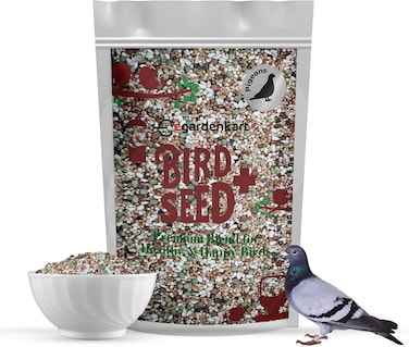 Egardenkart® Bird Food Mix for Pigeon - 1kg, Pigeon Food   Premium Bird Feed for Domestic Pigeon   Nutritionally Complete Bird Seed Mix for Dove, Wild Pigeon And Large Wild Birds (1kgs, Pigeon)