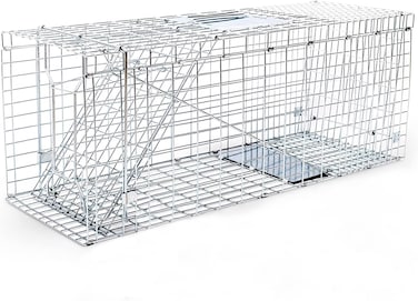 Egardenkart® Large Cat Trap Cage - Cat Trap for Stray Cats and Small Animals   Easy Set Two-Door Animal Trapper for Raccoons, Stray Cats, Bandicoot Rats and Groundhogs (Large)