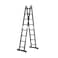 Egardenkart Multi-Purpose Foldable Ladder - 4x4, 16 Steps   Aluminum Folding Ladder for Home, Work, and Outdoor Use   Portable and Adjustable Ladder Foldable with Grip (4x4-4.7mtrs, Black)