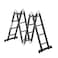 Egardenkart Multi-Purpose Foldable Ladder - 4x4, 16 Steps   Aluminum Folding Ladder for Home, Work, and Outdoor Use   Portable and Adjustable Ladder Foldable with Grip (4x4-4.7mtrs, Black)