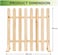 Egardenkart Wooden Picket Fence - 100x100cm   Decorative Garden Fence with Standing Foot   Outdoor Wooden Fence for Garden Landscaping, Plant Protection & Border Fencing