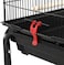 Egardenkart 39-Inch Roof-Top Large Flight Bird Cage for Small Quaker Parrots, Cockatiels, Sun Parakeets, Green Cheek Conures, Budgies, Finches, Lovebirds, and Canaries. Perfect for Pet Birds! (Black)