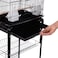 Egardenkart 39-Inch Roof-Top Large Flight Bird Cage for Small Quaker Parrots, Cockatiels, Sun Parakeets, Green Cheek Conures, Budgies, Finches, Lovebirds, and Canaries. Perfect for Pet Birds! (Black)
