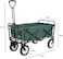 Egardenkart Heavy-duty Wagon Trolley Cart - Foldable Trolley for Shopping, Camping, Beach, Picnic   Shopping Trolley with Adjustable Handle and 360&deg; Wheels   Multipurpose Camping trolley (Green)