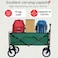 Egardenkart Heavy-duty Wagon Trolley Cart - Foldable Trolley for Shopping, Camping, Beach, Picnic   Shopping Trolley with Adjustable Handle and 360&deg; Wheels   Multipurpose Camping trolley (Green)