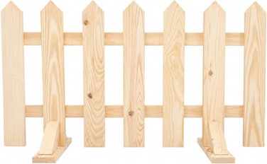 Egardenkart Wooden Picket Fence - 50x100cm   Decorative Garden Fence with Standing Foot   Outdoor Wooden Fence for Garden Landscaping, Plant Protection & Border Fencing