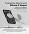 iPhone 16 Case Cover Bitmap Silicone Magnetic Series Black