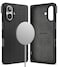 iPhone 16 Case Cover Bitmap Silicone Magnetic Series Black