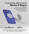 iPhone 16 Case Cover Bitmap Silicone Magnetic Series Ultramarine