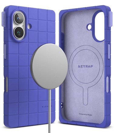 iPhone 16 Case Cover Bitmap Silicone Magnetic Series Ultramarine