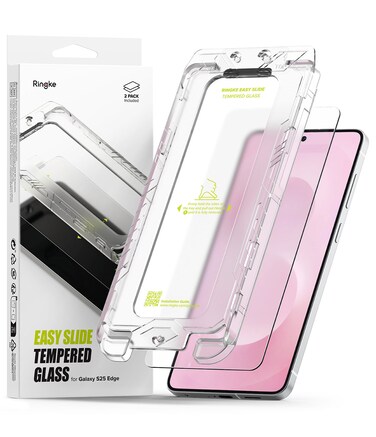 Samsung Galaxy S25 Edge Screen protector   Easy Slide Tempered Glass   2 Pack, W Installation Jig