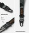 Tactical Webbing Hand Strap with Patch [Heavy Duty Tactical Carabiner] Durable Anti-Tear Multi-Purpose Phone Wrist Strap for Travel - Camo Black