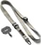 Tactical Webbing Lanyard Strap with Patch [Heavy Duty Tactical Carabiner] Anti-Tear Multi-Purpose Phone Shoulder Neck Strap for Travel - Warm Gray