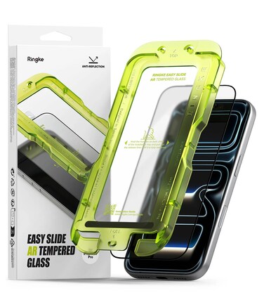 Ringke - iPhone 17 Pro Screen Protector Easy Slide AR Tempered Glass Series - W Installation Jig