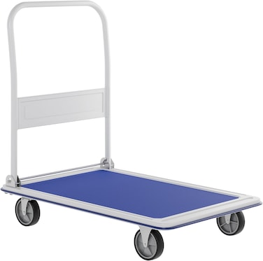 Egardenkart Platform Trolley Cart - 300 Kg, Heavy Duty Trolley with Anti Slip Metal Platform   Trolly with Foldable Handle   360&deg; Swivel Wheels Trolly Cart for Loading and Moving