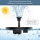 Egardenkart Solar Fountain Pump for Bird Bath, 4 Nozzles, Adjustable Spray Patterns (13cm)