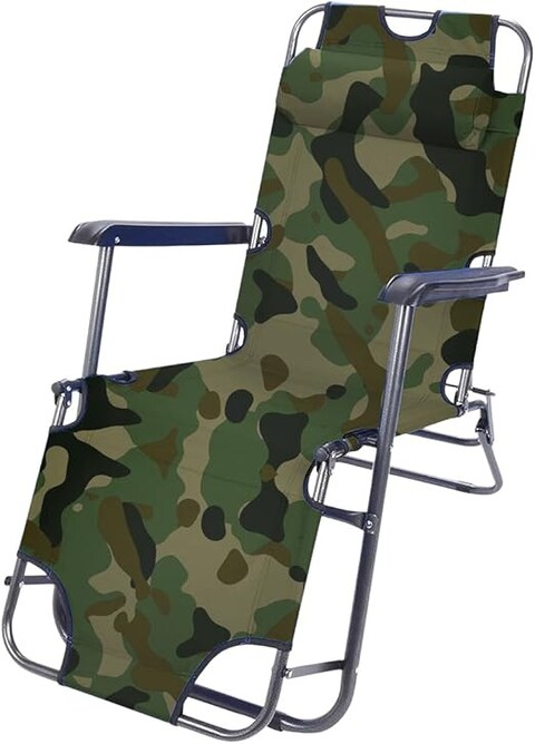 Egardenkart reclinable Camping Chair Folding Camp Camo 153x82x60 cm