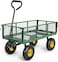 Egardenkart&reg; Heavy Duty Trolley Cart - 360 KG, Garden Cart with Adjustable Handle and Removable Sides   Metal, Foldable Garden Trolley for Garden Outdoor, Sports, Camping, Picnic (Metal, Green)