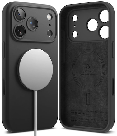 Ringke - iPhone 17 Pro Max Case Cover   Silicone Magnetic Series   Black