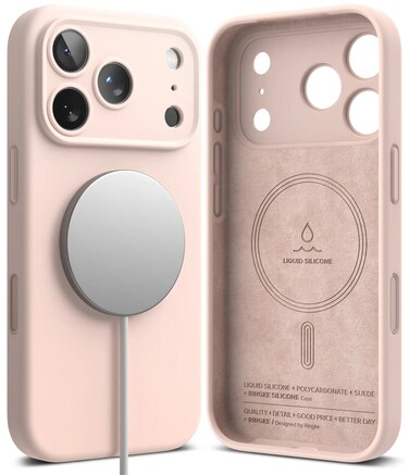 Ringke - iPhone 17 Pro Max Case Cover   Silicone Magnetic Series   Pink Sand