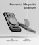 UX Magnetic Designed for iPhone 17 Pro Max Case Dual Layer Protective Cover with Rugged Frame and Camera Control Button Cover - Smoke Black
