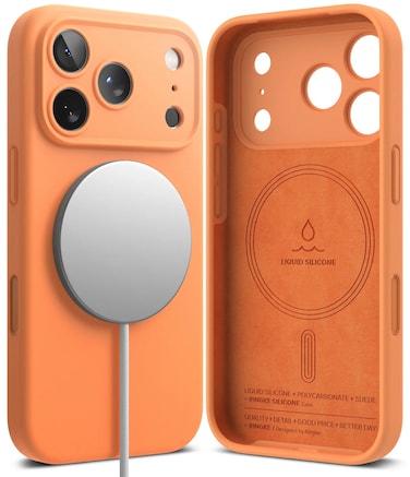 Ringke - iPhone 17 Pro Case Cover   Silicone Magnetic Series   Tangerine