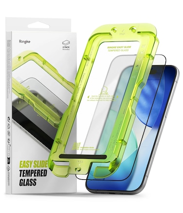 Ringke - iPhone 17 Air Screen Protector   Easy Slide Tempered Glass   2 Pack, W Installation Jig