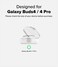 Air for Samsung Galaxy Buds 4 Pro / 4 Case with Carabiner and Strap, Slim Transparent Shockproof Cover with Keychain  - Clear/Black