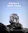 Air for Samsung Galaxy Buds 4 Pro / 4 Case with Carabiner and Strap, Slim Transparent Shockproof Cover with Keychain  - Clear/Black