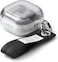 Air for Samsung Galaxy Buds 4 Pro / 4 Case with Carabiner and Strap, Slim Transparent Shockproof Cover with Keychain  - Clear/Black
