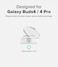 Air for Samsung Galaxy Buds 4 Pro / 4 Case with Carabiner and Strap Slim Transparent Shockproof Cover with Keychain - Clear/Forest
