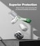 Air for Samsung Galaxy Buds 4 Pro / 4 Case with Carabiner and Strap Slim Transparent Shockproof Cover with Keychain - Clear/Forest