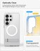 Spigen Ultra Hybrid S MagFit for Samsung Galaxy S26 ULTRA case cover [MagSafe compatible] with Kickstand - Clear White